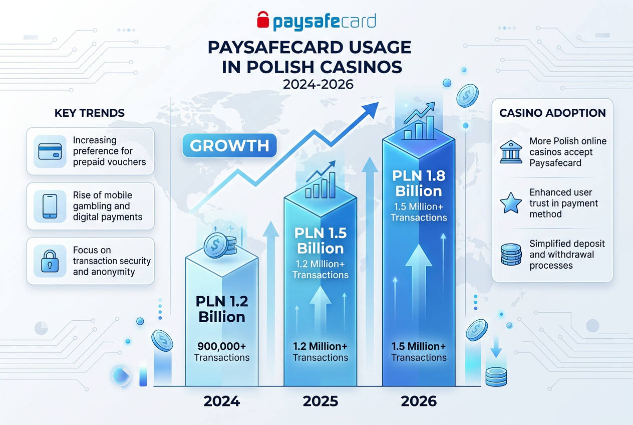 Statystyki wykorzystania Paysafecard w polskich kasynach online 2024-2026